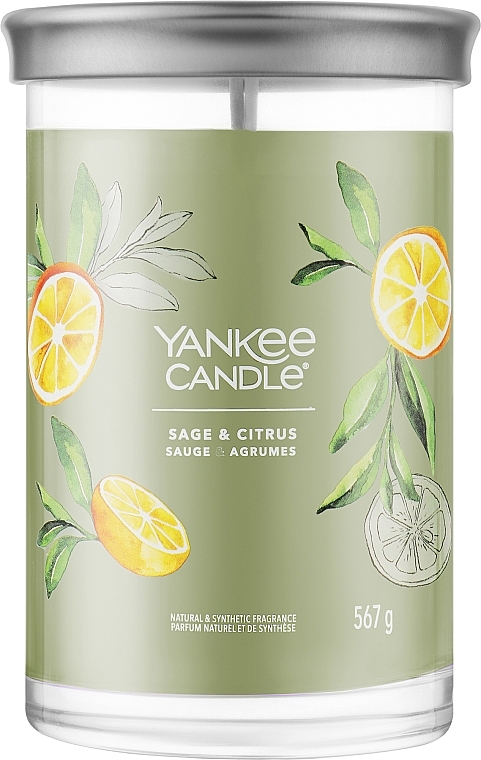 Ароматична свічка у склянці "Sage & Citrus", 2 ґноти - Yankee Candle Singnature — фото N1
