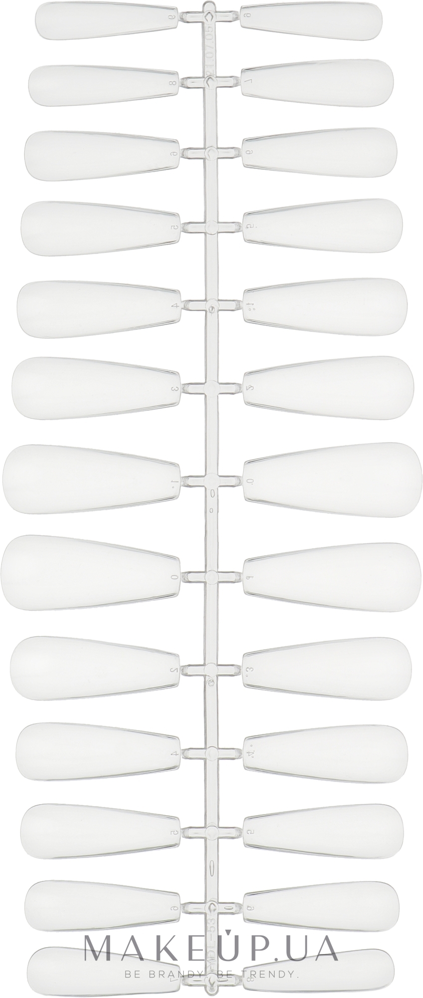 Гелеві тіпси для швидкого нарощування "Medium Coffin", прозорі - Canni Clear Fast Gel Tips — фото 240шт