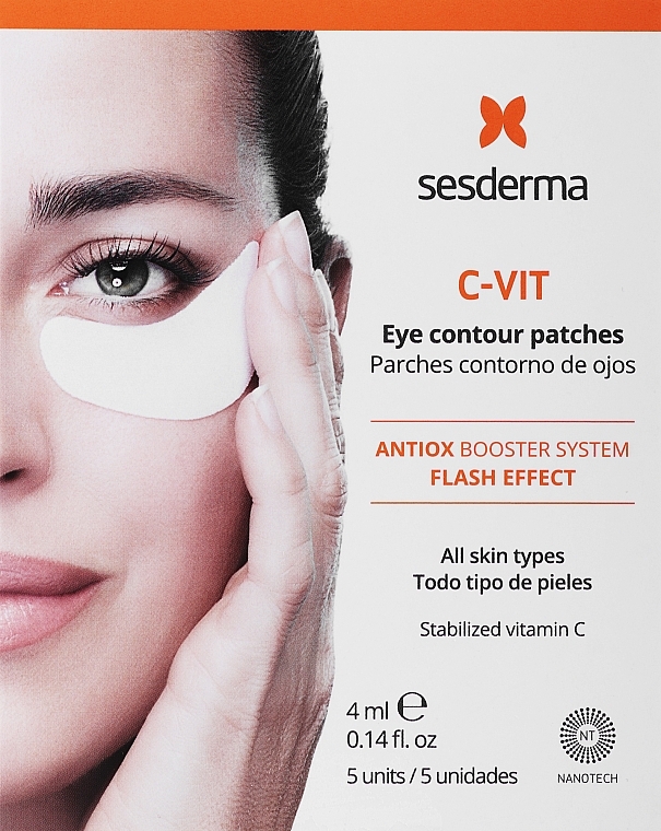 Пластыри для контура вокруг глаз - SesDerma Laboratories C-Vit Eye Contour Patches — фото N1