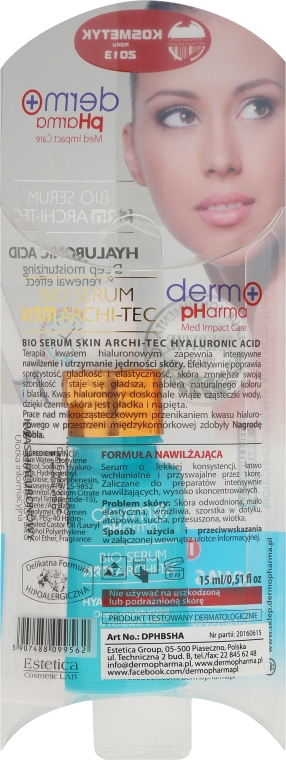 Сироватка для обличчя з гіалуроновою кислотою - Dermo Pharma Bio Serum Skin Archi-Tec Hyaluronic Acid — фото N3