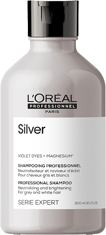 Нейтрализующий шампунь для серых и белокурых волос - L'Oreal Professionnel Serie Expert Magnesium Silver Shampoo