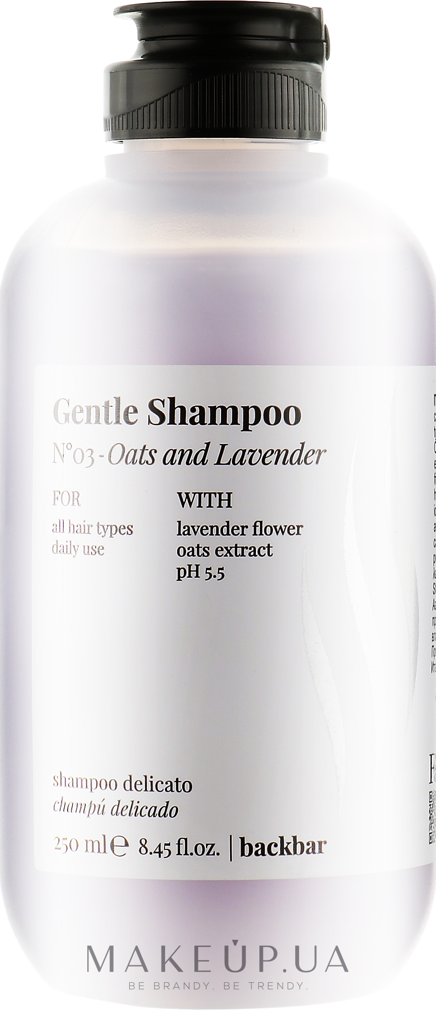 Шампунь "Овес і лаванда" - Farmavita Back Bar No3 Gentle Shampoo Oats and Lavender — фото 250ml