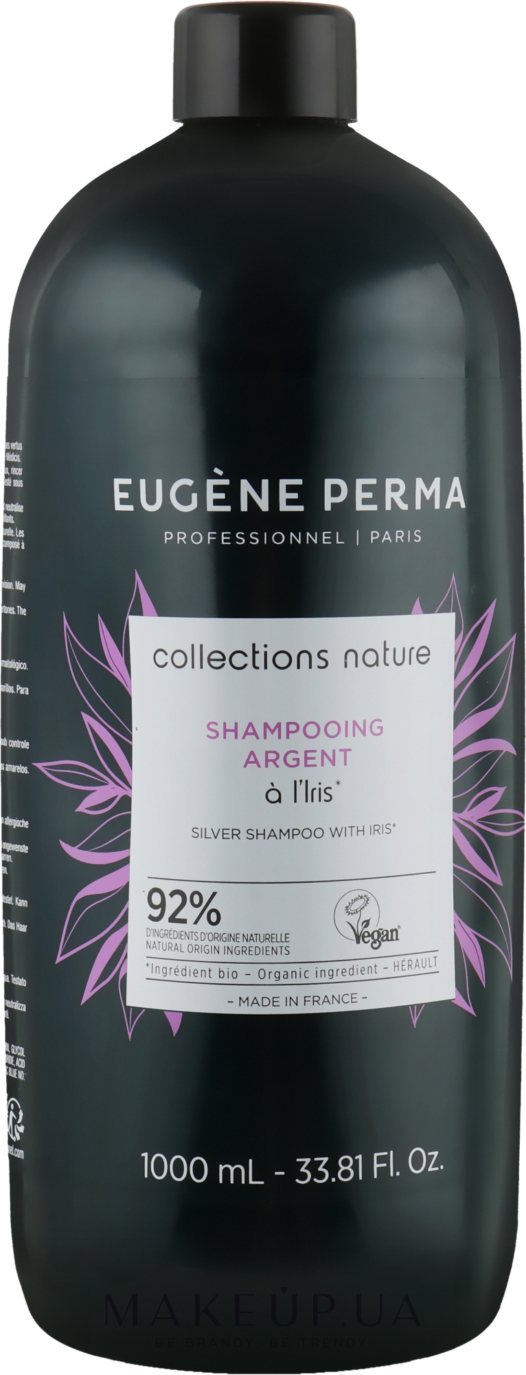 Шампунь "Серебряный" для осветлённых, мелированных и седых волос - Eugene Perma Collections Nature Shampooing Argent — фото 1000ml