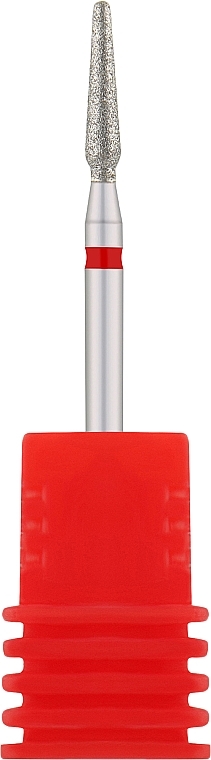 Фреза алмазная "Почка закругленная" 263 025R, диаметр 2,5 мм, красная - Nail Drill — фото N1