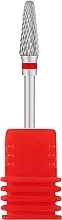 Парфумерія, косметика Насадка для фрезера твердосплав Small Cone, червона - Vizavi Professional