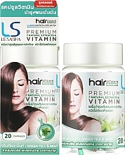Тайські капсули для волосся з зеленим чаєм та м'ятою - Lesasha Hair Serum Vitamin (флакон) — фото N2