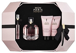 Парфумерія, косметика Yves Saint Laurent Mon Paris - Набір (edp/90ml + edp/10ml+ b/lot/50ml + sh/gel 50ml)