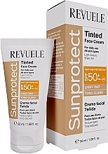 Парфумерія, косметика Крем для обличчя тонуючий - Revuele Sunprotect Tinted Face Cream SPF50+