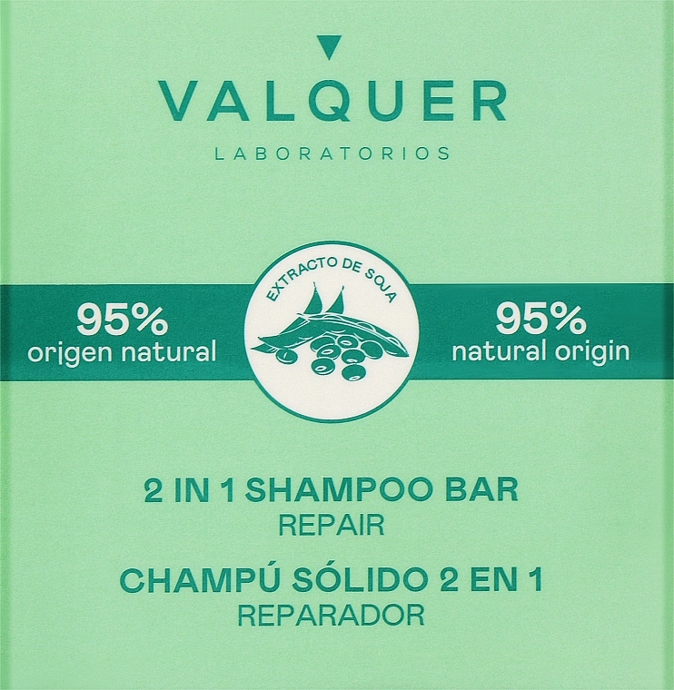 Твердый шампунь-кондиционер, восстанавливающий - Valquer 2 In 1 Shampoo Bar Repair — фото N1