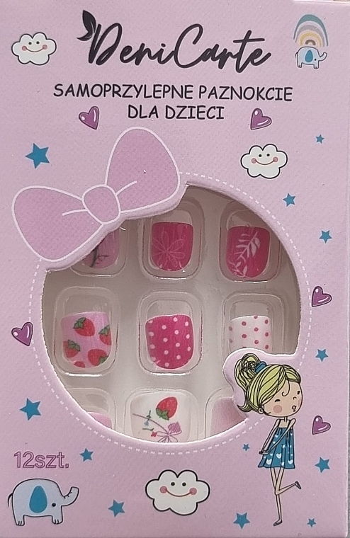 Накладные самоклеящиеся ногти для детей "Клубника", 977 - Deni Carte Tipsy Kids — фото N1