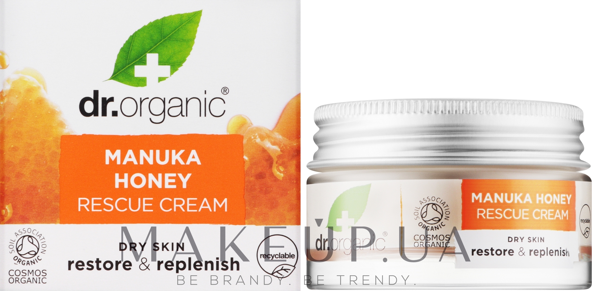Крем для обличчя "Мед манука" - Dr. Organic Manuka Honey Rescue Cream — фото 50ml