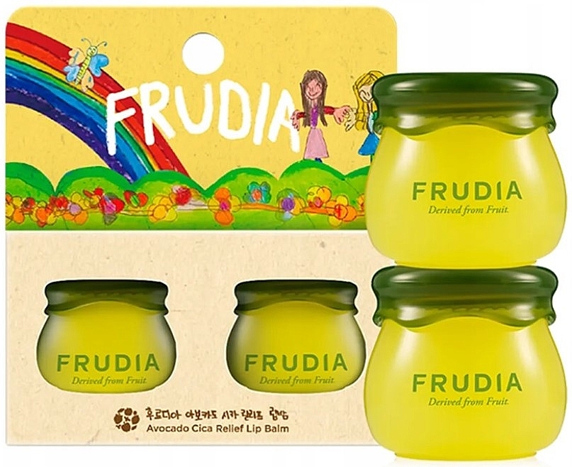 Набір бальзамів для губ - Frudia Avocado Cica Relief Lip Balm Duo (lip/balm/2x10ml) — фото N1