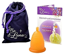 Менструальная чаша с шариком, размер L, оранжевая - MeLuna Classic Menstrual Cup Ball — фото N1