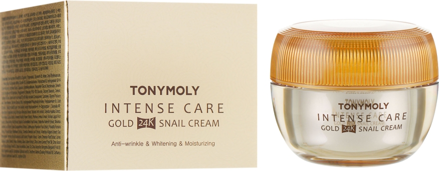 Омолаживающий крем для лица с муцином улитки и 24-каратным золотом - Tony Moly Intense Care Gold 24K Snail Cream