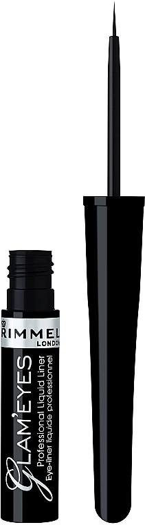 Жидкая подводка для век - Rimmel Glam'Eyes Professional Liquid Liner