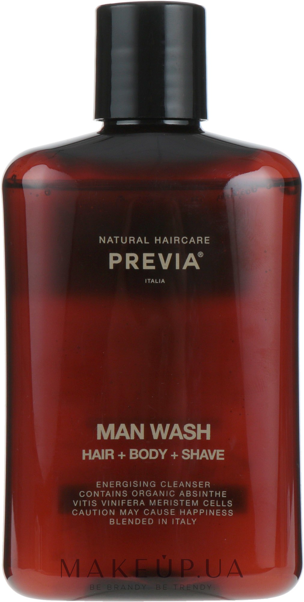 Ванна для волосся і тіла - Previa Man Wash Hair Body Shave — фото 250ml