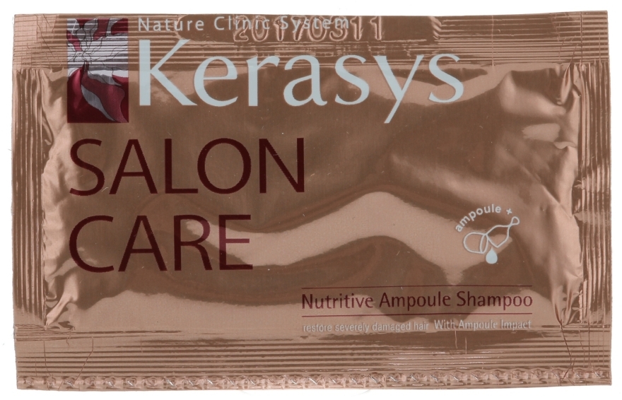 РОЗПРОДАЖ Шампунь живильний - KeraSys Salon Care Nutritive Ampoule Shampoo (пробник)*