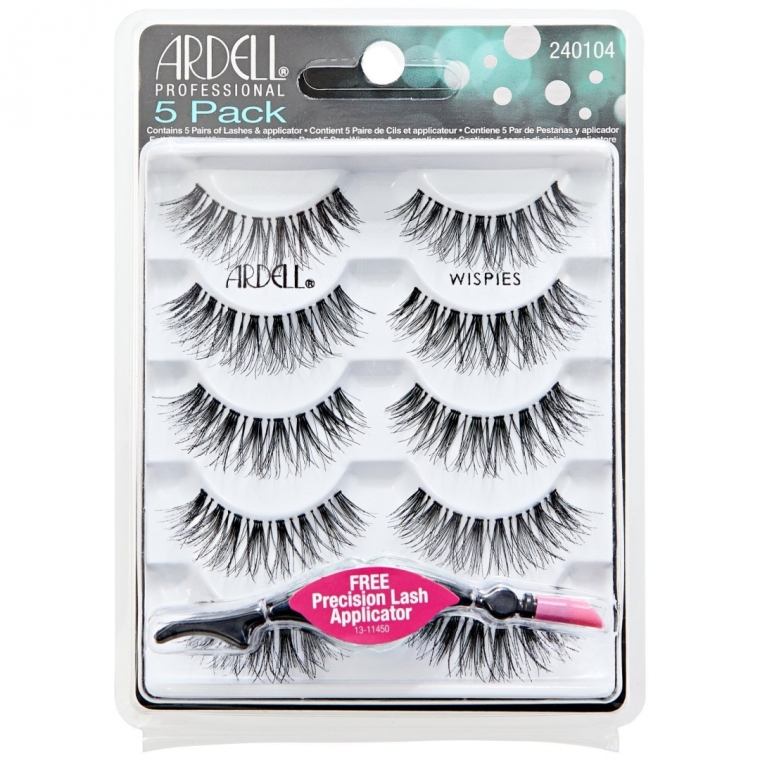 Накладні вії з аплікатором - Ardell 5 Pack Black Wispies Lashes — фото N1