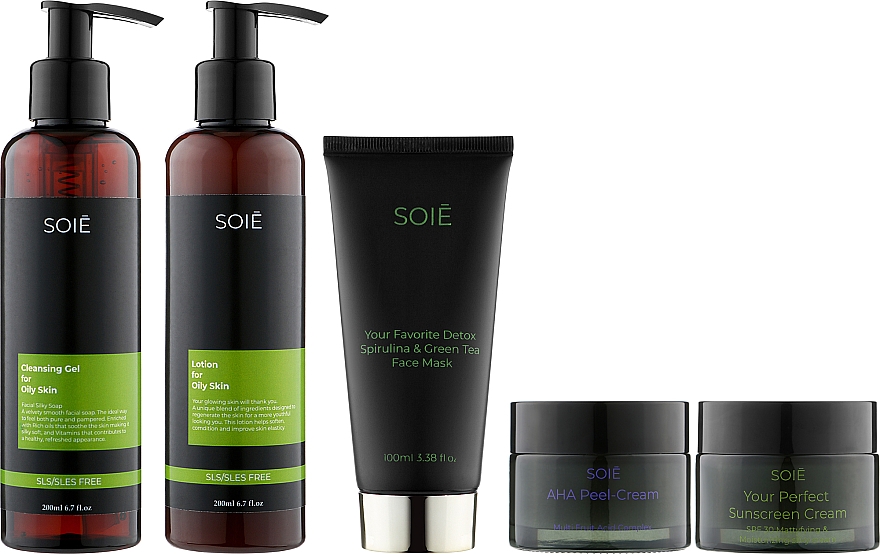 Набор - Soie SPF L (cr/50ml + cr/50ml + gel/200ml + lot/200ml + mask/100ml)