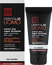 Суперзволожувальний крем для обличчя - Dermolab Uomo Moisturizing Face Cream — фото N2