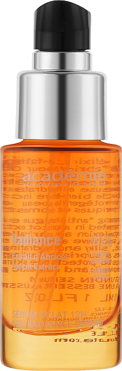 Абрикосова сироватка для обличчя «12 годин сяяння» - Academie Radiance 12H Serum — фото N1