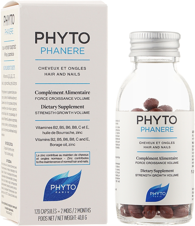 Добавка диетическая для волос и ногтей - Phyto Phytophanere Hair And Nails Dietary Supplement — фото N2
