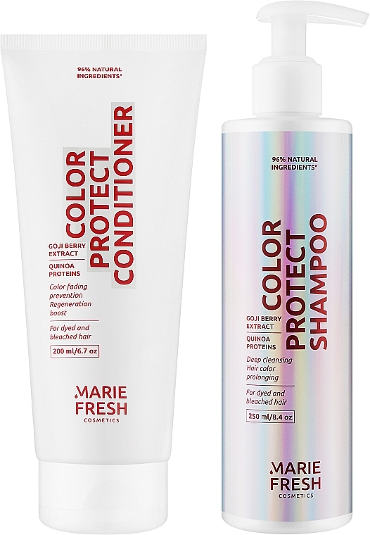 Набір для догляду за волоссям на основі антиоксидантів - Marie Fresh Cosmetics Color Protect (shmp/250ml + cond/200ml) — фото N2
