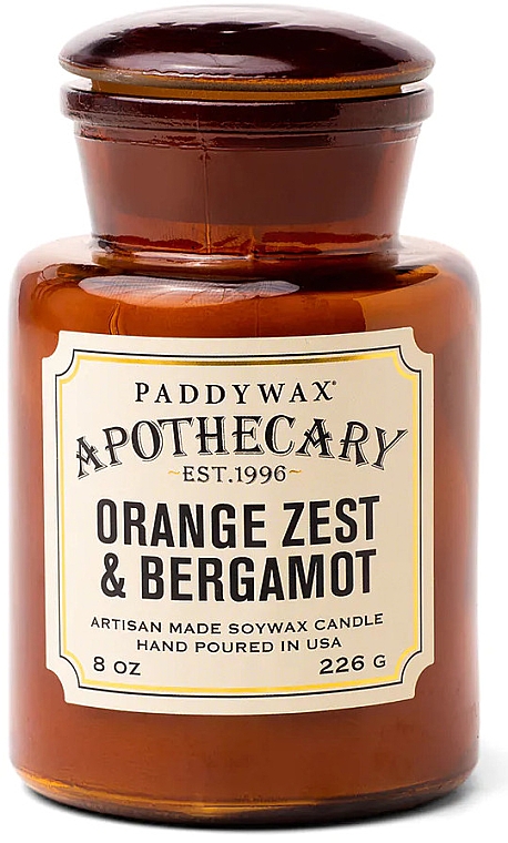 Paddywax Apothecary Orange Zest & Bergamot - Ароматическая свеча — фото N1