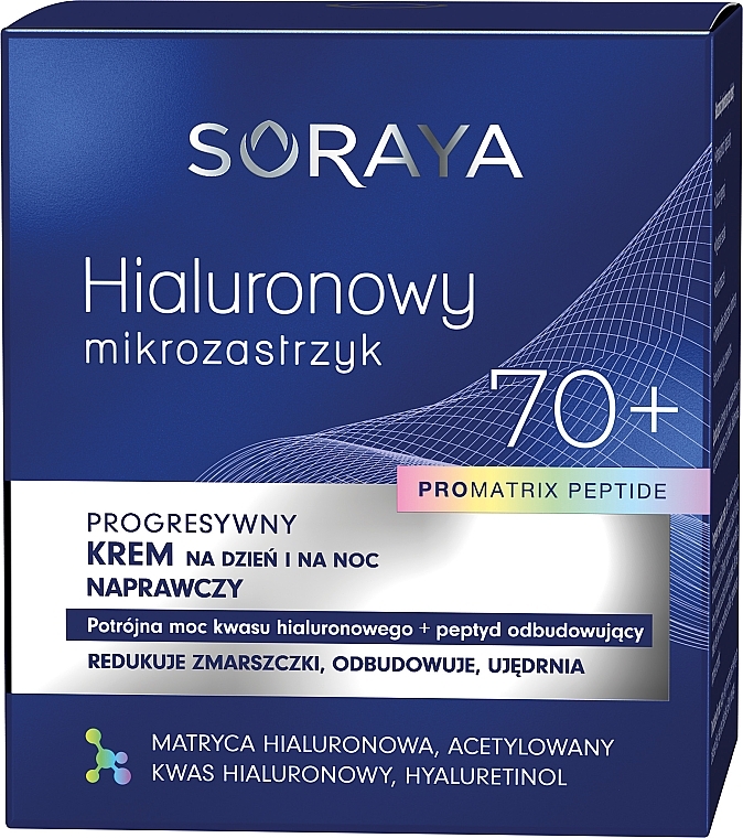 Восстанавливающий крем для лица 70+ - Soraya Hyaluronic Microinjection Pro Matrix Peptide Repairing Cream — фото N2