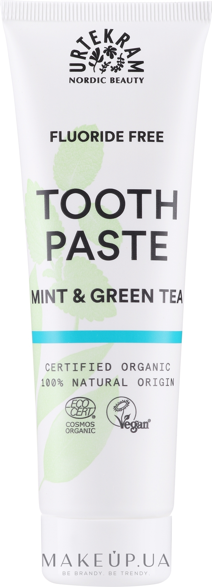 Зубна паста - Urtekram Cosmos Organic Mint and Green Tea Toothpaste — фото 75ml