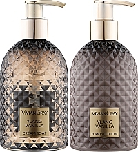 УЦЕНКА Набор - Vivian Grey Gemstone Ylang & Vanilla (h/lot/300ml + soap/300ml) * — фото N2