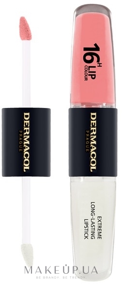 Устойчивая помада для губ 2в1 - Dermacol 16H Lip Colour Extreme Long-Lasting Lipstick — фото 01