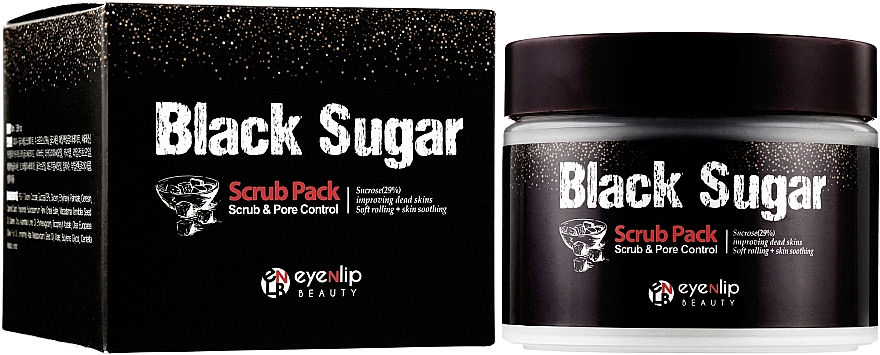 Маска-скраб с черным сахаром - Eyenlip Black Sugar Scrub Pack 