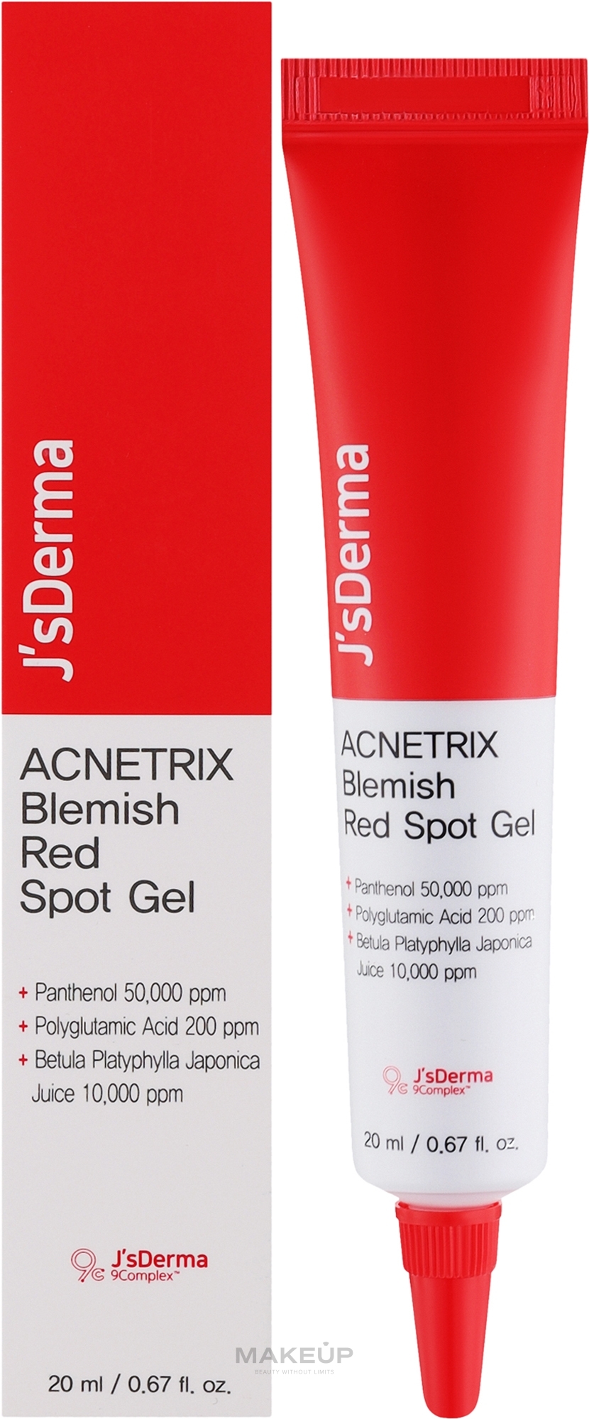 Крем-гель точечный восстанавливающий для проблемной кожи - J'sDerma Acnetrix Blemish Red Spot Gel — фото 20ml