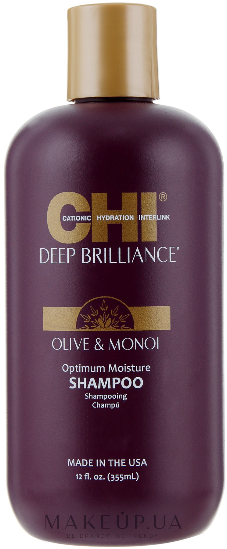Шампунь для поврежденных волос - CHI Deep Brilliance Optimum Moisture Shampoo — фото 355ml