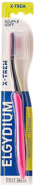 Зубная щетка для подростков «X-Trem» мягкая, розовая - Elgydium X-Trem Soft Toothbrush — фото N1