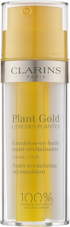Живильна емульсія для обличчя з олією блакитної орхідеї - Clarins Plant Gold Nutri-Revitalizing Oil-Emulsion — фото N1