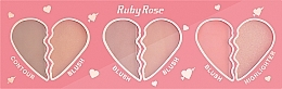 Палетка для макіяжу - Ruby Rose Face Kit Heart Blush Contour — фото N2