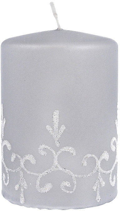 Декоративна свічка "Тіффані", 7x10 см, срібна - Artman Tiffany Candle — фото N1