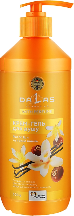 Крем-гель для душа "Масло Ши и пряная ваниль" - Dalas Cosmetics 