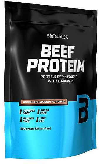 Протеїн яловичий "Шоколад-кокос" - BioTechUSA Beef Protein Chocolate Coconut Drink Powder — фото N1