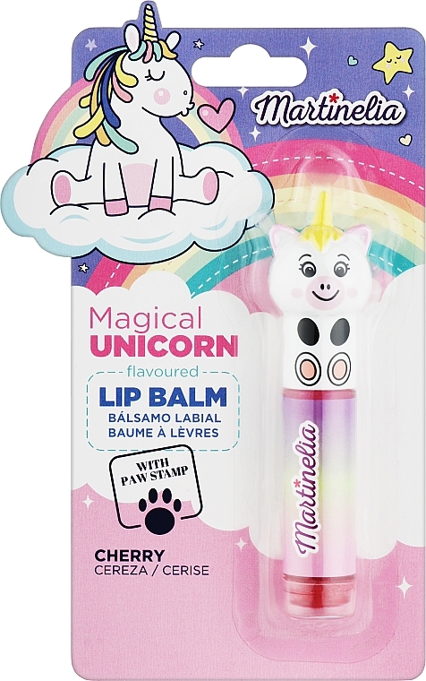 Бальзам для губ со штампом, вишня - Martinelia Magical Unicorn Lip Balm — фото N1