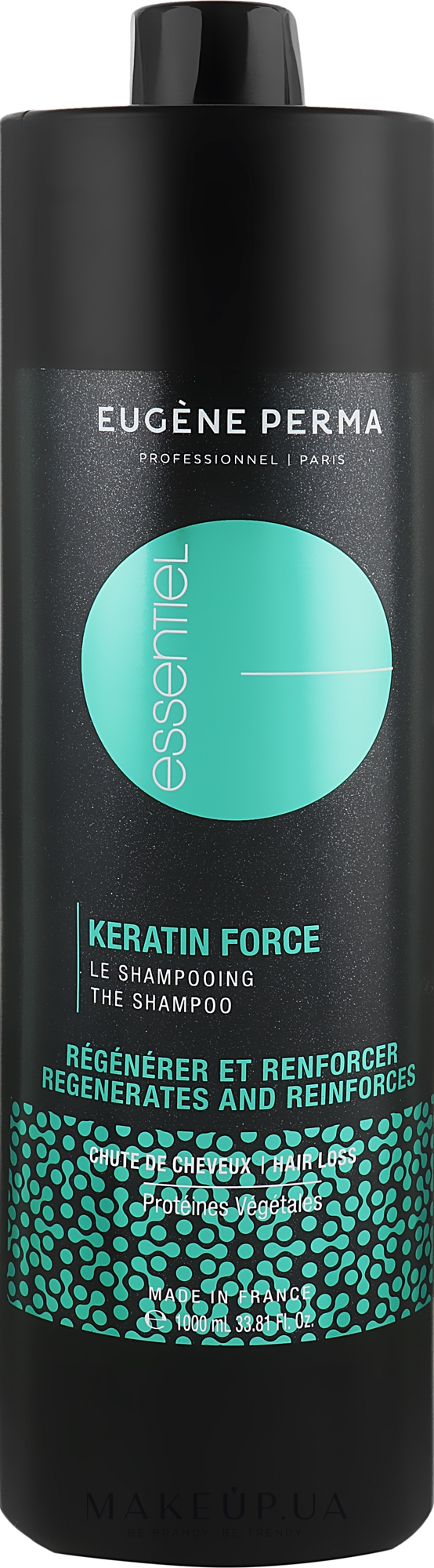 Шампунь з кератином, що стимулює ріст волосся - Eugene Perma Essentiel Keratin Force Shampoo — фото 1000ml