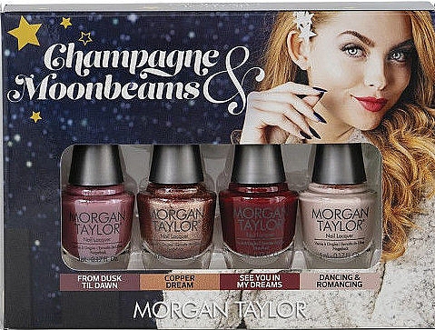 Набор лаков для ногтей - Morgan Taylor Champagne & Moonbeams (nail/polish/4х5ml)  — фото N1