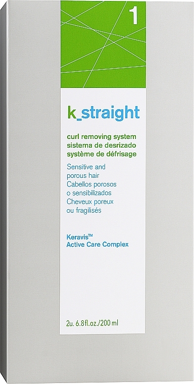 Комплекс для выпрямления пористых и ослабленных волос - Lakme K.Straight Curl Removing System for Sensitive Hair 1 — фото N1