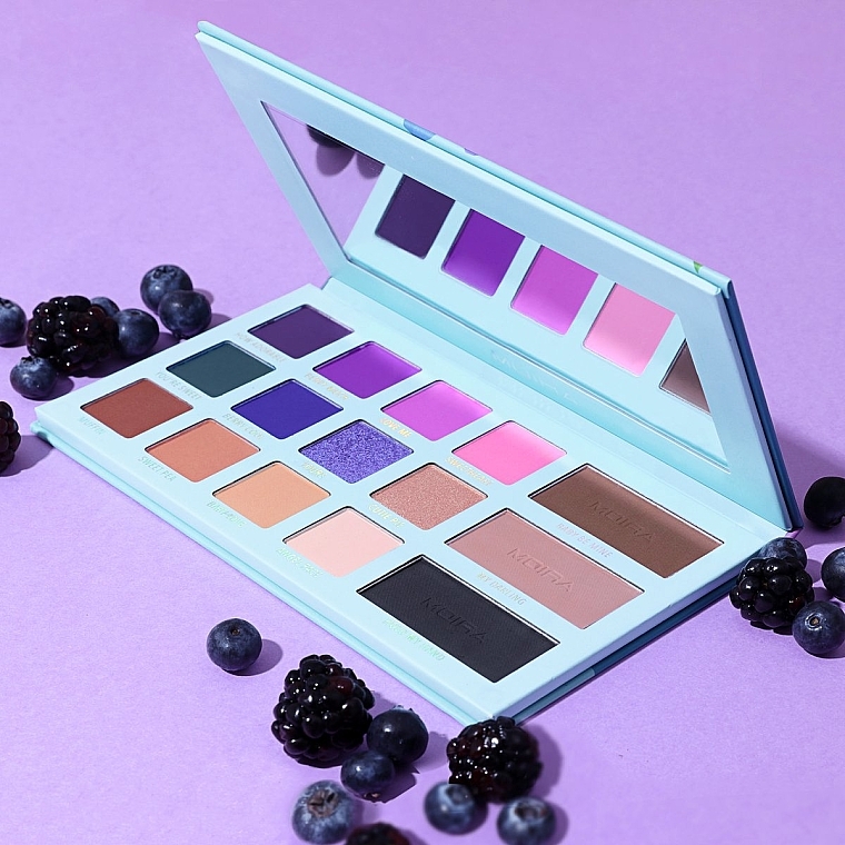 Палетка теней для век - Moira You're Berry Cute Pressed Pigments Palette — фото N4