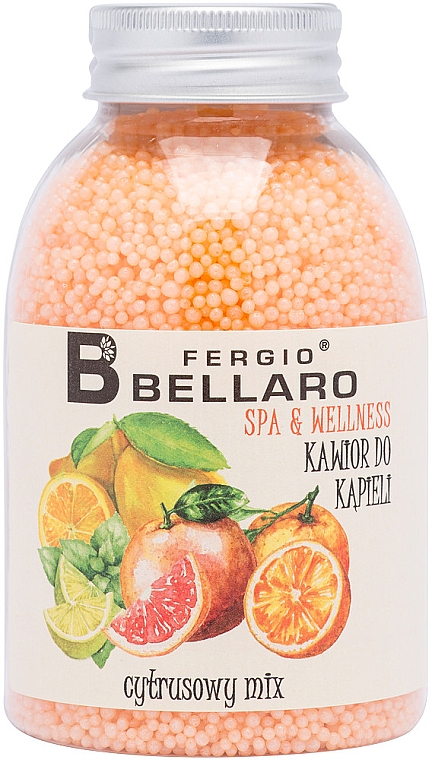 Пом'якшувальні кульки для ванни "Цитрусовий мікс" - Fergio Bellaro Citrus Mix Bath Caviar — фото N1