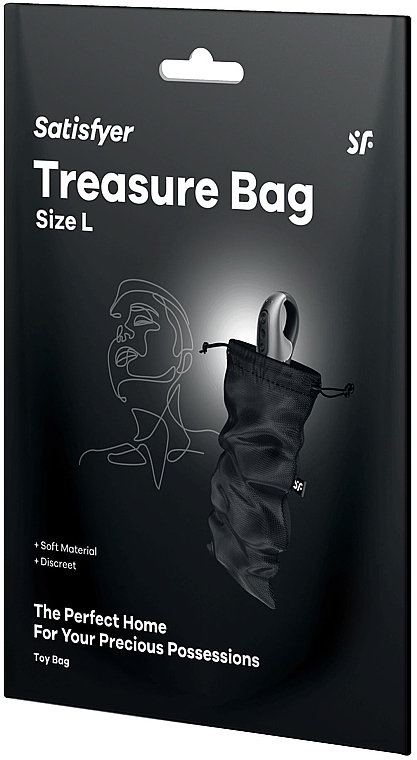 Мешочек для хранения секс-игрушек, черный, Size L - Satisfyer Treasure Bag Black — фото N1