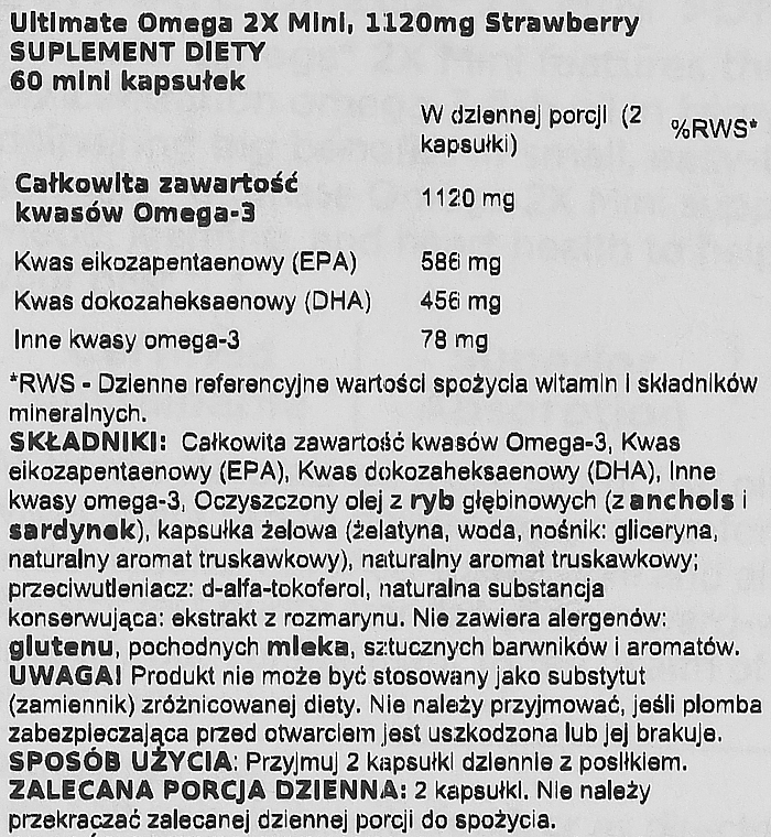 Харчова добавка "Ультимейт Омега 1120 мг" - Nordic Naturals Ultimate Omega 2X Mini 1120mg Strawberry — фото N3