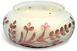 Ароматична свічка у склянці - Paddywax Cypress & Fir Frosted White Glass Metallic Etching Candle — фото N2